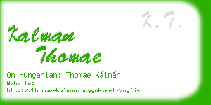 kalman thomae business card